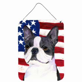 Boston Terrier #2 USA American Flag Wall or Door Hanging Prints