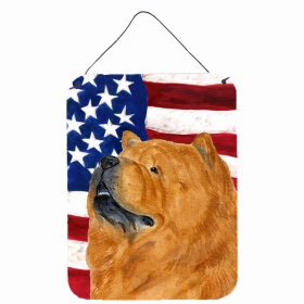 Chow Chow #3 USA American Flag Wall or Door Hanging Prints