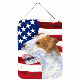 Jack Russell Terrier #2 USA American Flag Wall or Door Hanging Prints