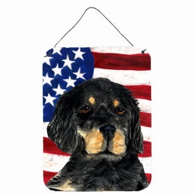 Gordon Setter USA American Flag Wall or Door Hanging Prints