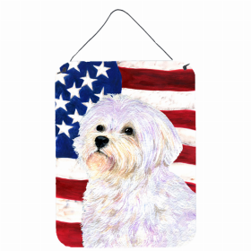 Maltese USA American Flag Wall or Door Hanging Prints