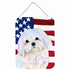 Maltese #2 USA American Flag Wall or Door Hanging Prints