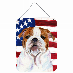 Bulldog #3 USA American Flag Wall or Door Hanging Prints