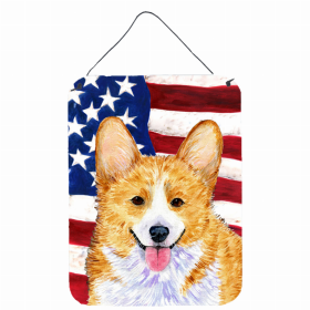 Corgi #4 USA American Flag Wall or Door Hanging Prints