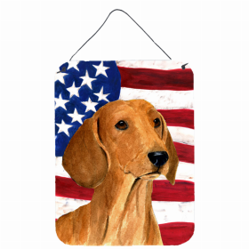 Dachshund USA American Flag Wall or Door Hanging Prints