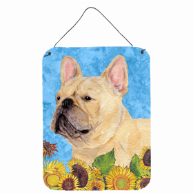 French Bulldog Summer Flowers Design Wall or Door Hanging Prints