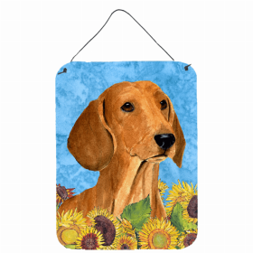 Dachshund Summer Flowers Design Wall or Door Hanging Prints