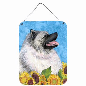 Keeshond Summer Flowers Design Wall or Door Hanging Prints