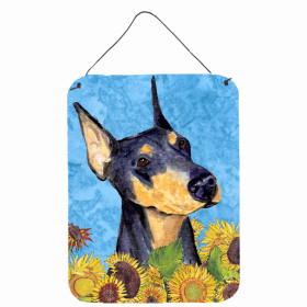 Doberman 1 Summer Flowers Design Wall or Door Hanging Prints