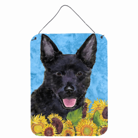 Australian Kelpie Summer Flowers Design Wall or Door Hanging Prints