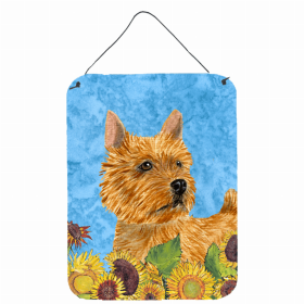 Norwich Terrier Summer Flowers Design Wall or Door Hanging Prints