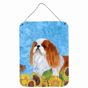 English Toy Spaniel Summer Flowers Design Wall or Door Hanging Prints