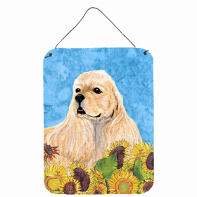 Cocker Spaniel Summer Flowers Design Wall or Door Hanging Prints