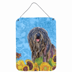 Bergamasco Sheepdog Summer Flowers Design Wall or Door Hanging Prints