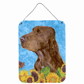 Field Spaniel Summer Flowers Design Wall or Door Hanging Prints