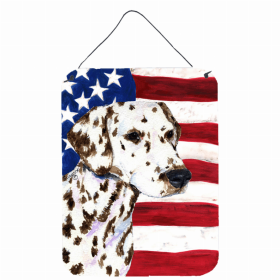 Dalmatian #2 USA American Flag Wall or Door Hanging Prints