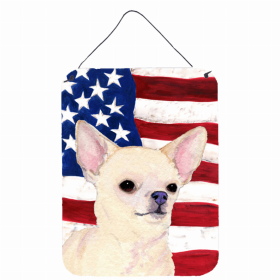 Chihuahua USA American Flag Wall or Door Hanging Prints