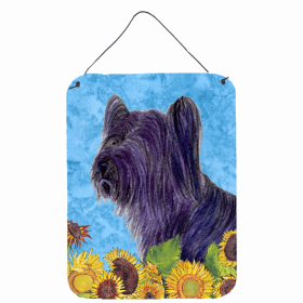 Skye Terrier Summer Flowers Design Wall or Door Hanging Prints