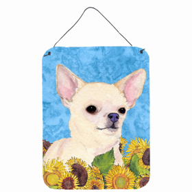 Chihuahua Summer Flowers Design Wall or Door Hanging Prints