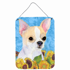 Chihuahua 2 Summer Flowers Design Wall or Door Hanging Prints