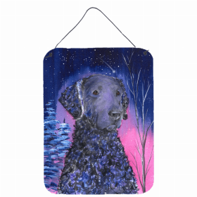 Curly Coated Retriever Starry Night Art Wall or Door Hanging Prints