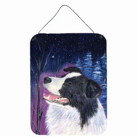 Border Collie Starry Night Art Wall or Door Hanging Prints