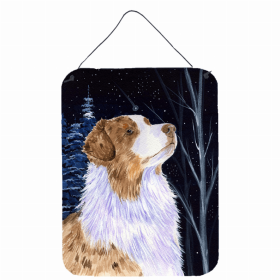 Australian Shepherd 2 Starry Night Art Wall or Door Hanging Prints