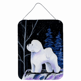 Bichon Frise Starry Night Art Wall or Door Hanging Prints