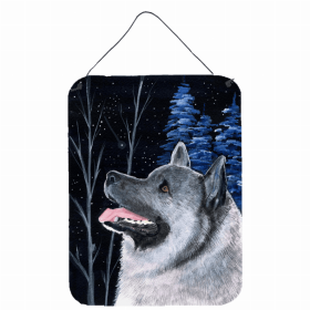 Norwegian Elkhound Starry Night Art Wall or Door Hanging Prints