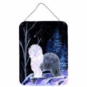 Old English Sheepdog Starry Night Art Wall or Door Hanging Prints