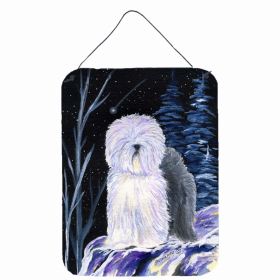 Old English Sheepdog 1 Starry Night Art Wall or Door Hanging Prints