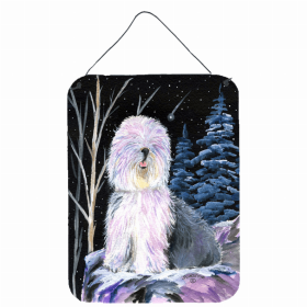 Old English Sheepdog 2 Starry Night Art Wall or Door Hanging Prints