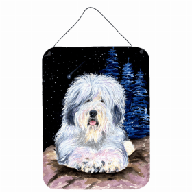 Old English Sheepdog 3 Starry Night Art Wall or Door Hanging Prints