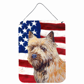 Cairn Terrier USA American Flag Wall or Door Hanging Prints