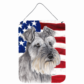 Schnauzer #3 USA American Flag Wall or Door Hanging Prints