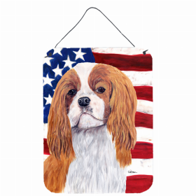 Cavalier King Charles Spaniel #2 USA American Flag Wall or Door Hanging Prints