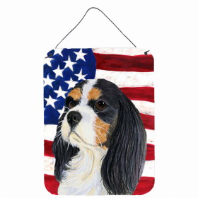 Cavalier King Charles Spaniel #4 USA American Flag Wall or Door Hanging Prints