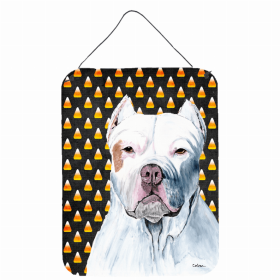 Pit Bull Candy Corn Halloween Design Wall or Door Hanging Prints