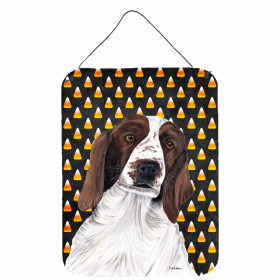 Springer Spaniel - Welsh - Candy Corn Halloween Design Wall or Door Hanging Prints