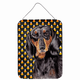 Dachshund #4 Candy Corn Halloween Design Wall or Door Hanging Prints