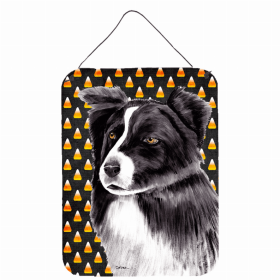 Border Collie Candy Corn Halloween Design Wall or Door Hanging Prints