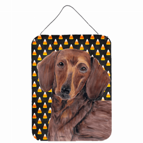 Dachshund #5j Candy Corn Halloween Design Wall or Door Hanging Prints