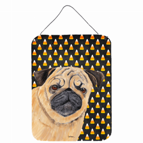 Pug #3 Candy Corn Halloween Design Wall or Door Hanging Prints