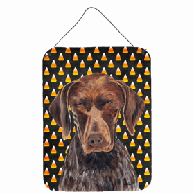 German Shorthaired Pointer Candy Corn Halloween Design Wall or Door Hanging Prints