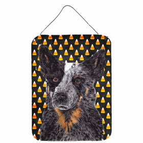 Australian Cattle Dog #2 Candy Corn Halloween Design Wall or Door Hanging Prints