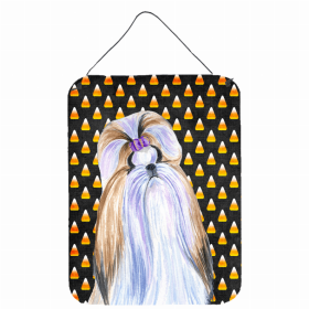 Shih Tzu #2 Candy Corn Halloween Design Wall or Door Hanging Prints