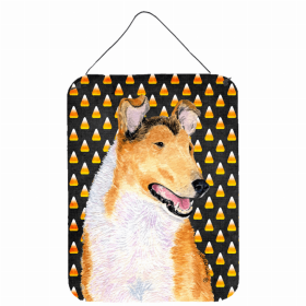 Collie - Smooth Candy Corn Halloween Design Wall or Door Hanging Prints