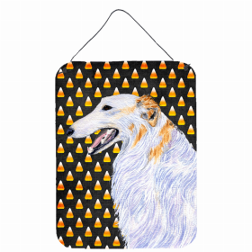 Borzoi Candy Corn Halloween Design Wall or Door Hanging Prints