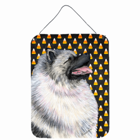 Keeshond Candy Corn Halloween Design Wall or Door Hanging Prints