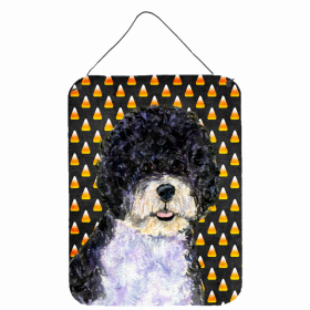 Portuguese Water Dog Candy Corn Halloween Design Wall or Door Hanging Prints